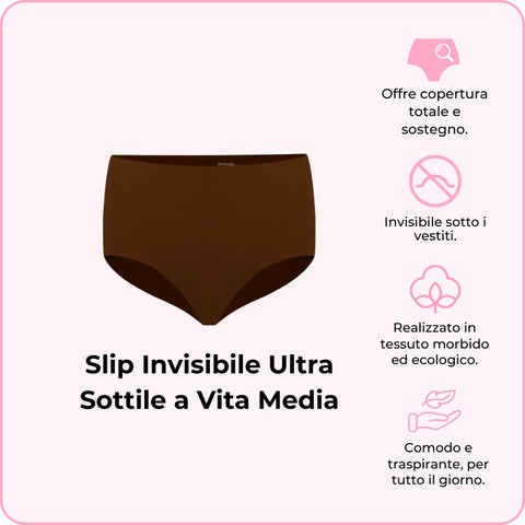 Slip Invisibile Ultra Sottile a Vita Media