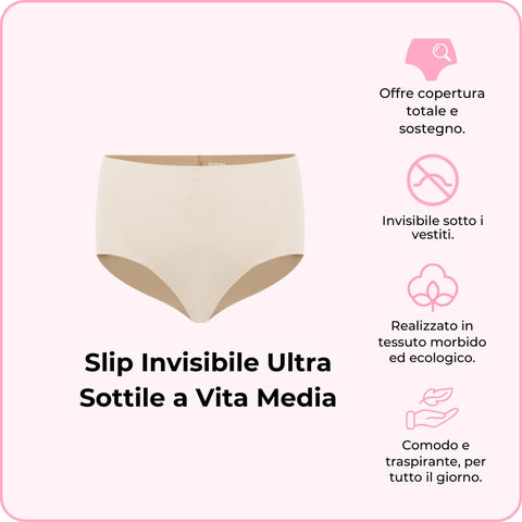 Slip Invisibile Ultra Sottile a Vita Media