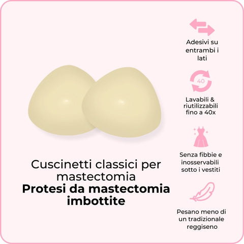 Cuscinetti classici per mastectomia di contorno