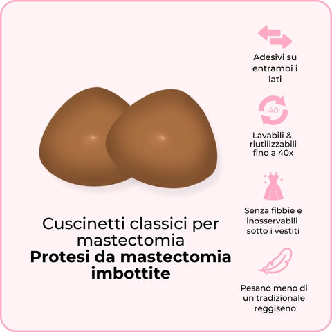 Cuscinetti classici per mastectomia di contorno